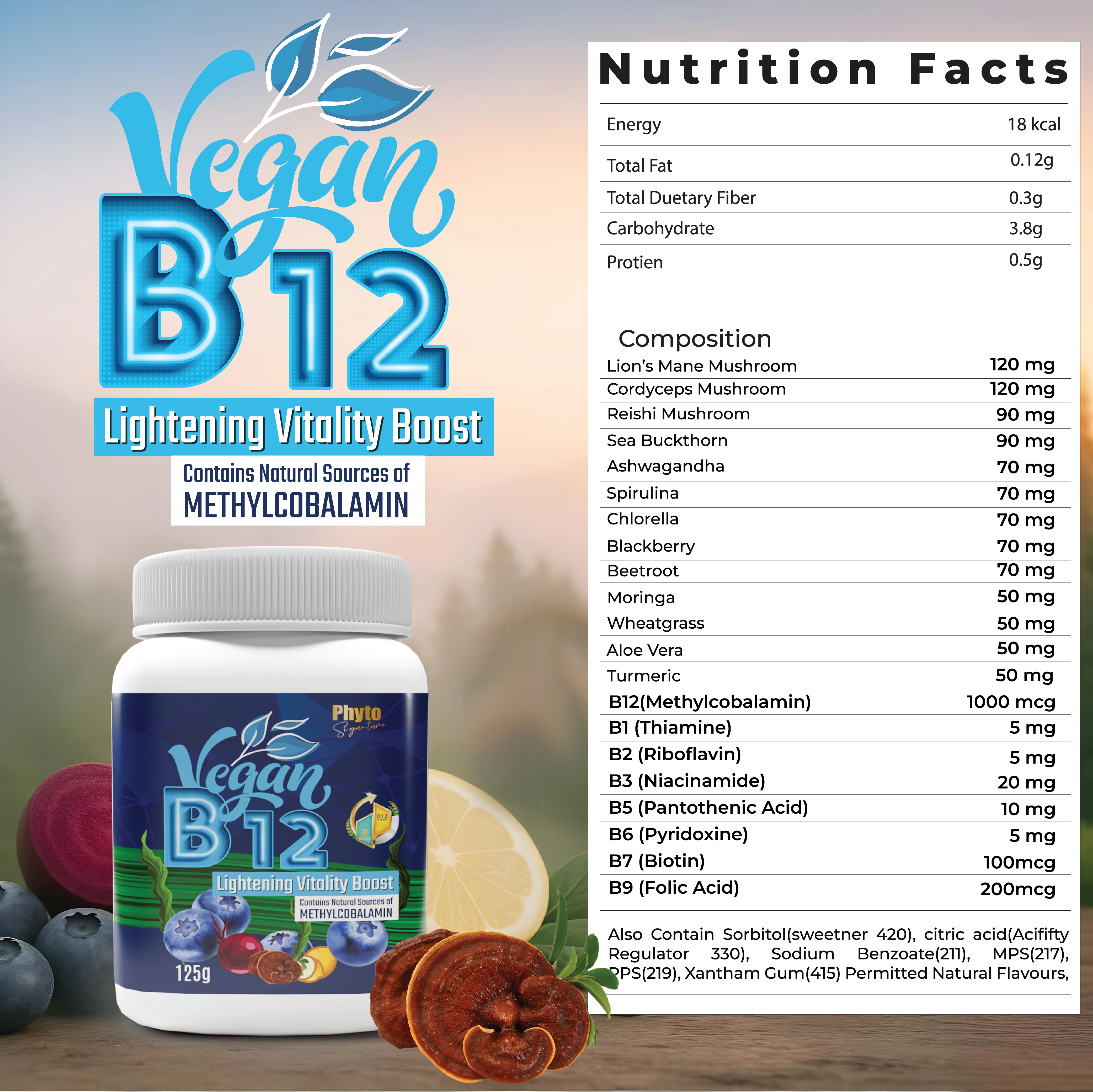 Vegan Vitamin B12 Powder 125g